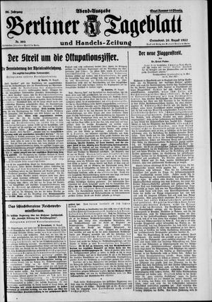 Berliner Tageblatt und Handels-Zeitung vom 20.08.1927