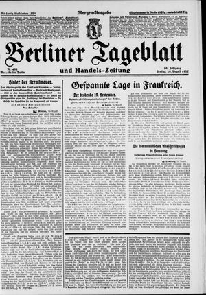 Berliner Tageblatt und Handels-Zeitung vom 26.08.1927