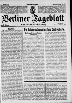 Berliner Tageblatt und Handels-Zeitung vom 28.08.1927