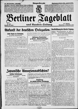 Berliner Tageblatt und Handels-Zeitung vom 01.09.1927