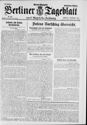 Berliner Tageblatt und Handels-Zeitung vom 07.09.1927