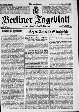 Berliner Tageblatt und Handels-Zeitung vom 05.10.1927