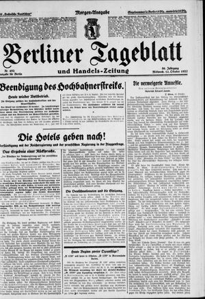Berliner Tageblatt und Handels-Zeitung vom 12.10.1927