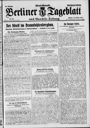 Berliner Tageblatt und Handels-Zeitung vom 17.10.1927
