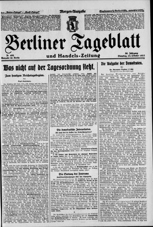 Berliner Tageblatt und Handels-Zeitung vom 18.10.1927