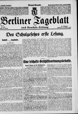 Berliner Tageblatt und Handels-Zeitung vom 19.10.1927