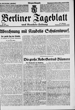 Berliner Tageblatt und Handels-Zeitung vom 20.10.1927