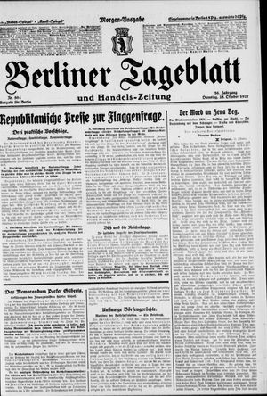 Berliner Tageblatt und Handels-Zeitung vom 25.10.1927