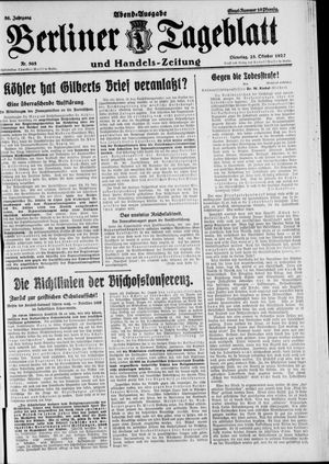 Berliner Tageblatt und Handels-Zeitung vom 25.10.1927