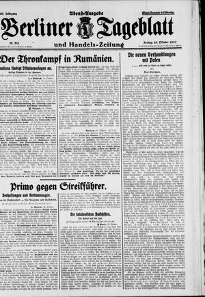 Berliner Tageblatt und Handels-Zeitung vom 28.10.1927