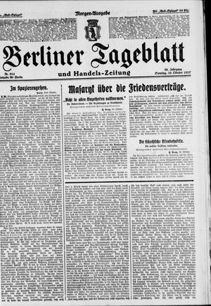 Berliner Tageblatt und Handels-Zeitung vom 30.10.1927