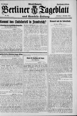 Berliner Tageblatt und Handels-Zeitung vom 01.11.1927