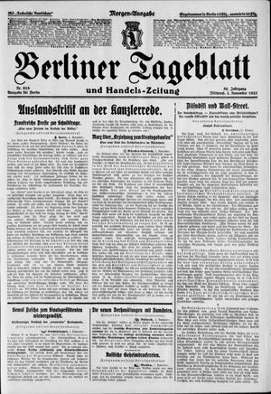 Berliner Tageblatt und Handels-Zeitung vom 02.11.1927