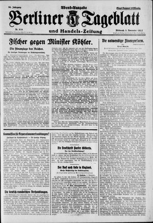 Berliner Tageblatt und Handels-Zeitung vom 02.11.1927