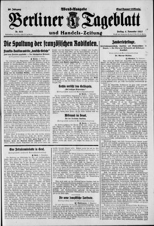 Berliner Tageblatt und Handels-Zeitung vom 04.11.1927