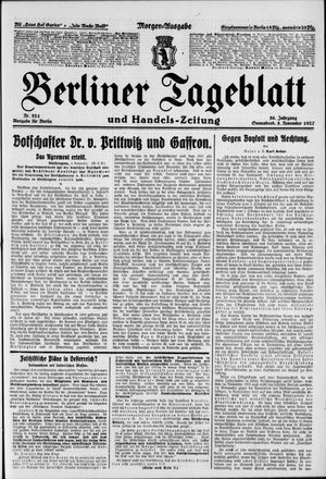 Berliner Tageblatt und Handels-Zeitung vom 05.11.1927