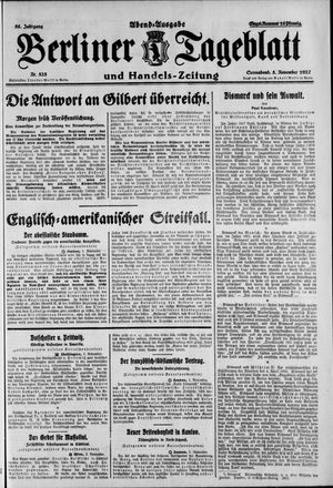 Berliner Tageblatt und Handels-Zeitung vom 05.11.1927