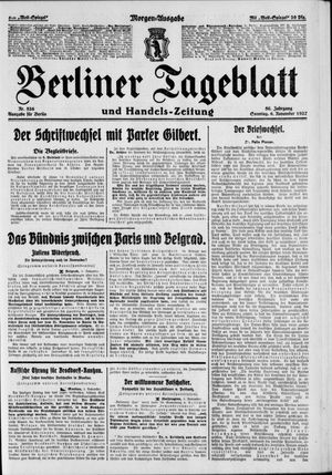 Berliner Tageblatt und Handels-Zeitung vom 06.11.1927