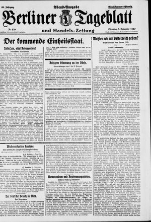 Berliner Tageblatt und Handels-Zeitung vom 08.11.1927