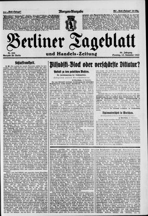 Berliner Tageblatt und Handels-Zeitung vom 13.11.1927