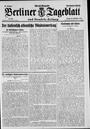 Berliner Tageblatt und Handels-Zeitung vom 25.11.1927