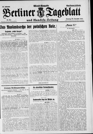Berliner Tageblatt und Handels-Zeitung vom 29.11.1927