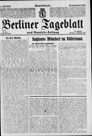 Berliner Tageblatt und Handels-Zeitung on Dec 4, 1927