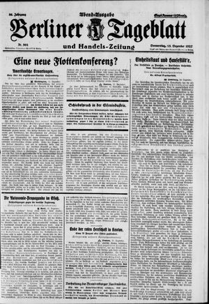 Berliner Tageblatt und Handels-Zeitung vom 15.12.1927