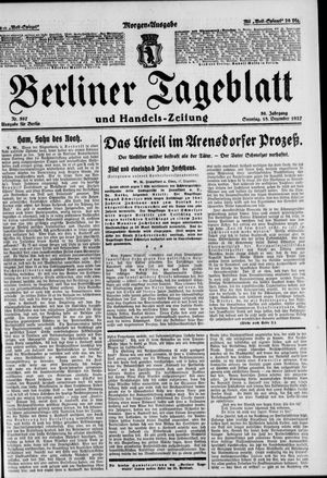 Berliner Tageblatt und Handels-Zeitung vom 18.12.1927