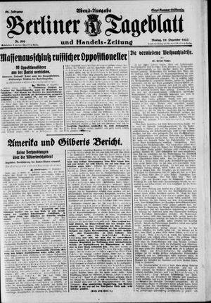 Berliner Tageblatt und Handels-Zeitung vom 19.12.1927
