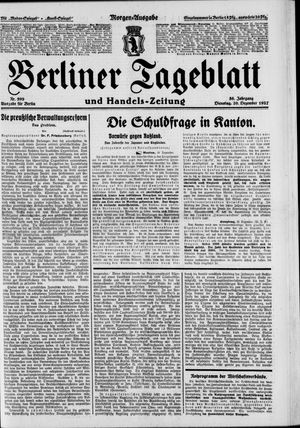 Berliner Tageblatt und Handels-Zeitung vom 20.12.1927