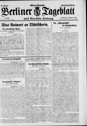Berliner Tageblatt und Handels-Zeitung vom 20.12.1927