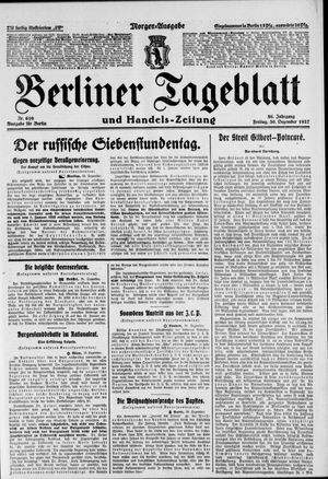 Berliner Tageblatt und Handels-Zeitung vom 30.12.1927