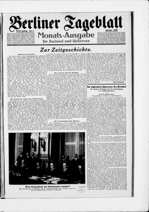 Berliner Tageblatt und Handels-Zeitung on Jan 2, 1928
