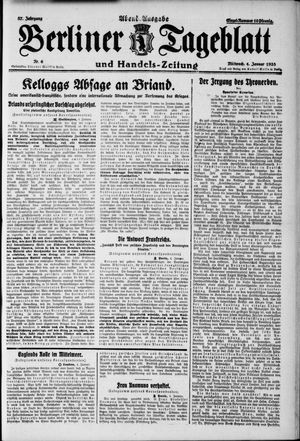 Berliner Tageblatt und Handels-Zeitung on Jan 4, 1928