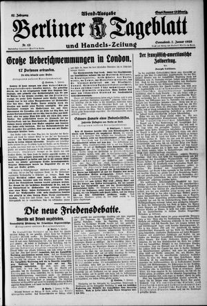 Berliner Tageblatt und Handels-Zeitung on Jan 7, 1928