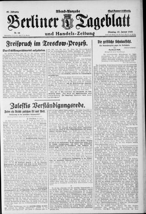 Berliner Tageblatt und Handels-Zeitung vom 10.01.1928