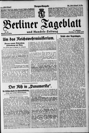 Berliner Tageblatt und Handels-Zeitung vom 15.01.1928