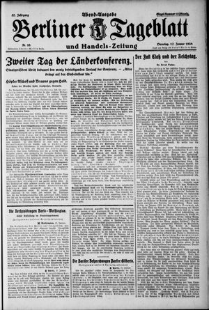 Berliner Tageblatt und Handels-Zeitung vom 17.01.1928