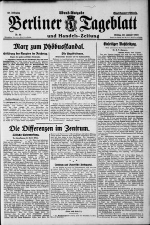 Berliner Tageblatt und Handels-Zeitung vom 20.01.1928