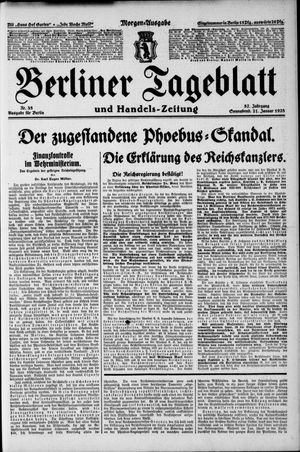 Berliner Tageblatt und Handels-Zeitung on Jan 21, 1928