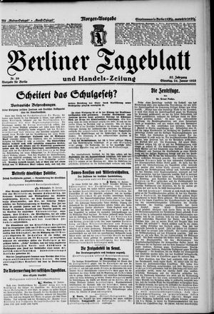 Berliner Tageblatt und Handels-Zeitung vom 24.01.1928