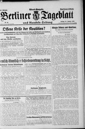 Berliner Tageblatt und Handels-Zeitung vom 27.01.1928