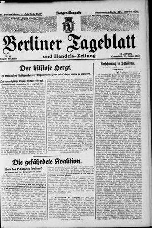 Berliner Tageblatt und Handels-Zeitung vom 28.01.1928