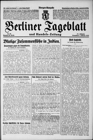 Berliner Tageblatt und Handels-Zeitung vom 04.02.1928