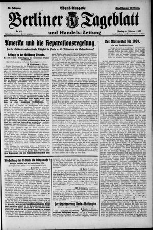 Berliner Tageblatt und Handels-Zeitung vom 06.02.1928
