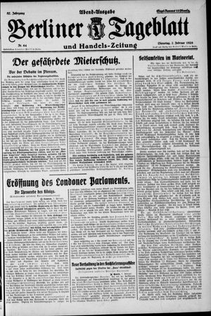 Berliner Tageblatt und Handels-Zeitung vom 07.02.1928