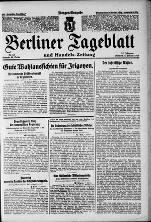 Berliner Tageblatt und Handels-Zeitung on Feb 8, 1928