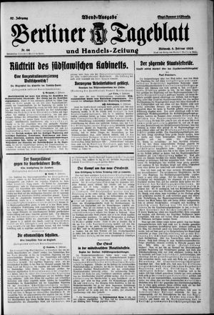 Berliner Tageblatt und Handels-Zeitung on Feb 8, 1928