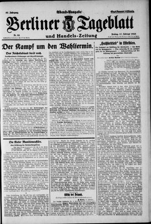 Berliner Tageblatt und Handels-Zeitung on Feb 17, 1928
